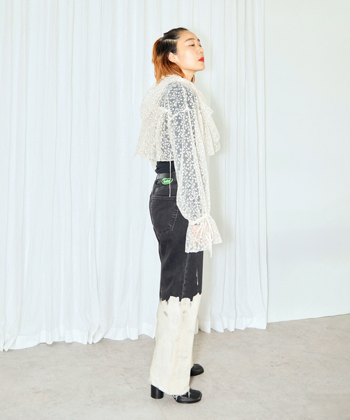 ブラウス シャツ MIOSMOKEY EMB LACE BOLERO 251ST006-A：ブラウス レディース セール】MIOSMOKEY EMB LACE BOLERO 251ST006-A：ブラウス