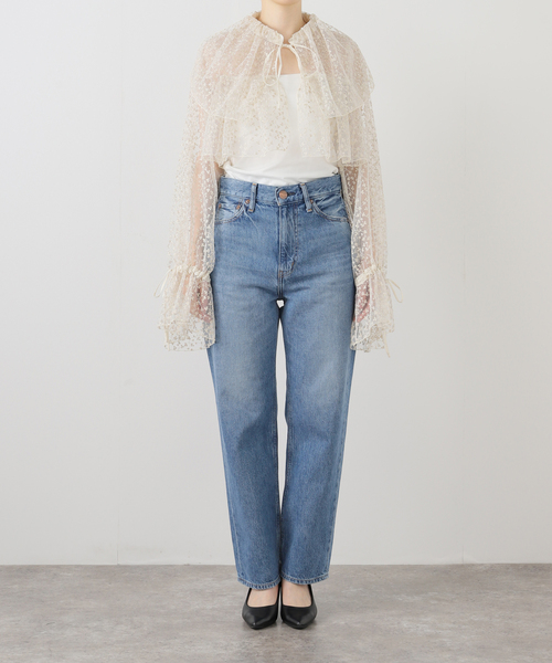 MIOSMOKEY（MIOSMOKEY）の「MIOSMOKEY EMB LACE BOLERO 251ST006-A：ブラウス（シャツ/ブラウス・レディース・ベージュ・FREE）」の14枚目の写真