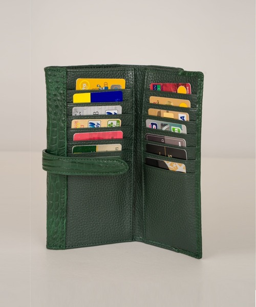 セール】【BELLIES YORK】クロコダイル 長財布 マット仕上げ かぶせ長