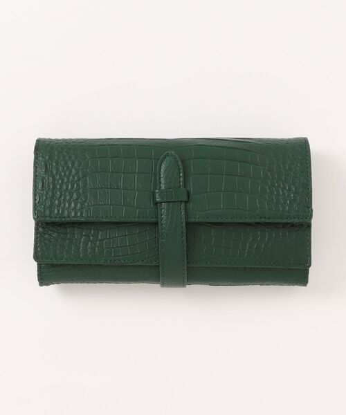 BARNEYS NEW YORK♡クロコダイル調長財布 バーニーズ ニューヨーク BARNEYS NEW YORK クロコダイル レザー