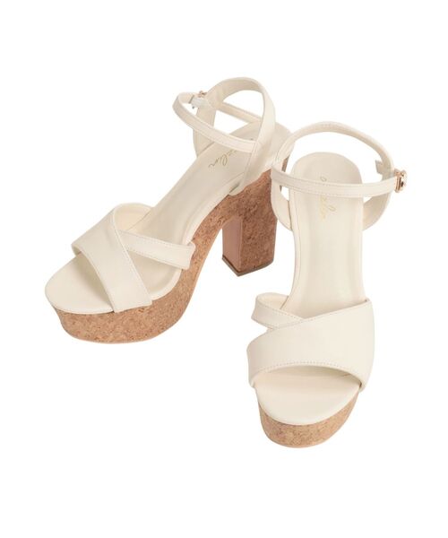 dazzlin（ダズリン）の「コルクヒールサンダル（サンダル・レディース・ブラウン/ブラック/アイボリー・LARGE/MEDIUM/SMALL）」の22枚目の写真