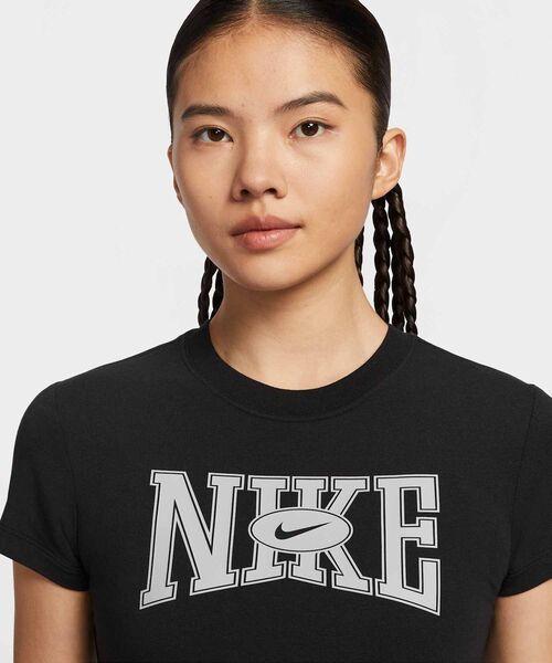 NIKE◆スポーツウェアー/S/BLK/687017-010 ナイキ スポーツウェア ウィメンズ スリム クロップド Tシャツ