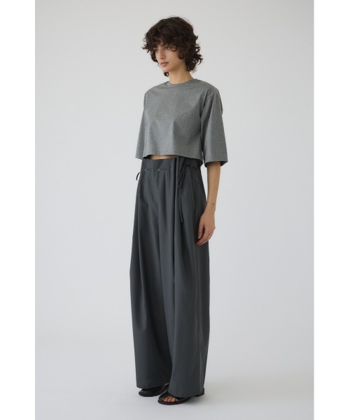 RIM.ARK（リムアーク）の「Drawstring relax PT ドロストリングリラックスパンツ（スラックス・レディース・ライトブルー/ブラック/グレー・36/38）」の21枚目の写真