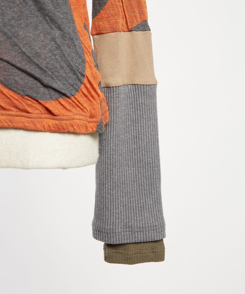 gomme（ゴム）の「ドットJQ　　レイヤーアームＴ（Tシャツ/カットソー・レディース・ブラック/テラコッタ/チャコールグレー・MEDIUM）」の17枚目の写真