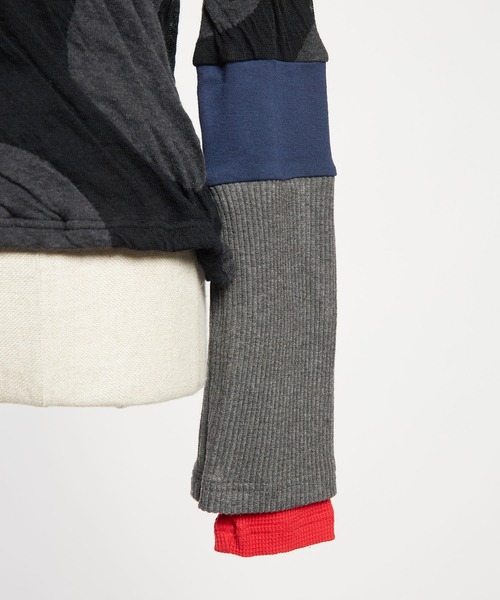 gomme（ゴム）の「ドットJQ　　レイヤーアームＴ（Tシャツ/カットソー・レディース・ブラック/テラコッタ/チャコールグレー・MEDIUM）」の11枚目の写真