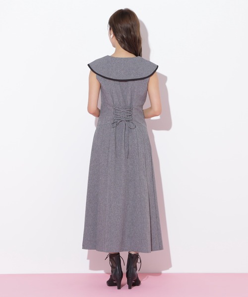 JILL by JILL STUART（ジルバイジルスチュアート）の「◇ビッグカラーワンピース（ワンピース・レディース・グレー/ベージュ・SMALL/MEDIUM）」の20枚目の写真