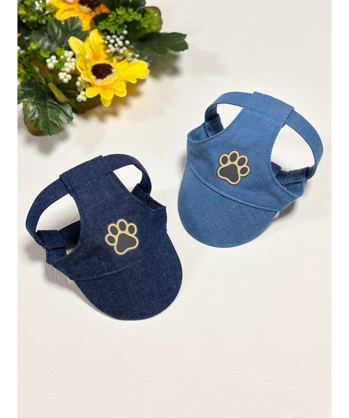 tone(トーン)の「【MocoHouse】犬用帽子/犬用キャップ/日よけ/紫外線対策/ペット用(SU)(その他ペットグッズ・レディース・ネイビー/ライトブルー・X-SMALL/SMALL/MEDIUM/LARGE)」の3枚目の写真