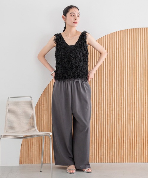 LOWRYS FARM(ローリーズファーム)の「フリンジニットベスト 498176(ベスト・レディース・グレー/アイボリー/ブラック・FREE)」の11枚目の写真