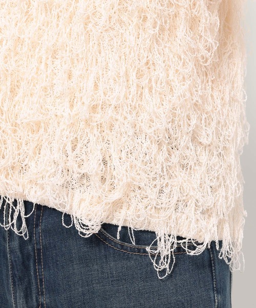 LOWRYS FARM(ローリーズファーム)の「フリンジニットベスト 498176(ベスト・レディース・グレー/アイボリー/ブラック・FREE)」の22枚目の写真