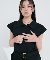 セットアップ対応 ニットポロトップス