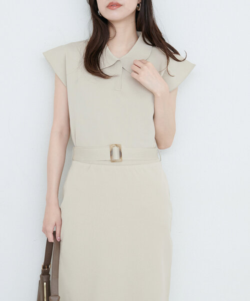 natural couture(ナチュラルクチュール)の「セットアップ対応 ニットポロトップス(ニット/セーター・レディース・グリーン/ライトベージュ/ブラウン/ブラック・FREE)」の17枚目の写真