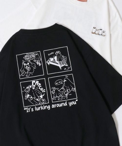 SITRY（シトリー）の「Embroidery ＆ Back Print T-shirt/ワンポイント刺繍 バックプリント 半袖Tシャツ レディース メンズ（Tシャツ/カットソー・メンズ・ブラック系その他2/ブラック/ホワイト/ホワイト系その他2/ブラック系その他/ホワイト系その他・M/LL/L）」の5枚目の写真
