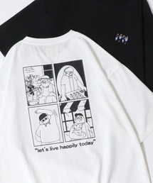 Embroidery & Back Print T-shirt/ワンポイント刺繍 バックプリント 半袖Tシャツ レディース メンズ