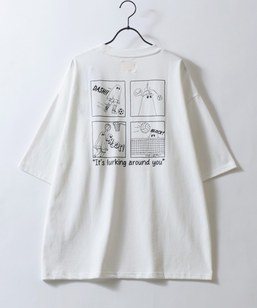 SITRY（シトリー）の「Embroidery ＆ Back Print T-shirt/ワンポイント刺繍 バックプリント 半袖Tシャツ レディース メンズ（Tシャツ/カットソー・メンズ・ブラック系その他2/ブラック/ホワイト/ホワイト系その他2/ブラック系その他/ホワイト系その他・M/LL/L）」の11枚目の写真