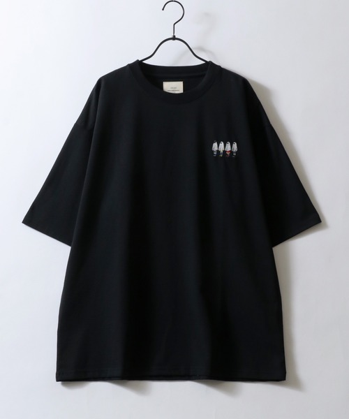SITRY（シトリー）の「Embroidery ＆ Back Print T-shirt/ワンポイント刺繍 バックプリント 半袖Tシャツ レディース メンズ（Tシャツ/カットソー・メンズ・ブラック系その他2/ブラック/ホワイト/ホワイト系その他2/ブラック系その他/ホワイト系その他・M/LL/L）」の12枚目の写真