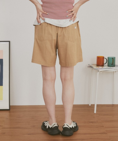 MERLOT(メルロー)の「【ウエストゴム】【ブランドピスネーム付き】チノショートパンツ(その他パンツ・レディース・グリーン/ベージュ/ブラック・FREE)」の22枚目の写真