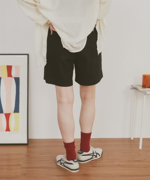 MERLOT(メルロー)の「【ウエストゴム】【ブランドピスネーム付き】チノショートパンツ(その他パンツ・レディース・グリーン/ベージュ/ブラック・FREE)」の18枚目の写真
