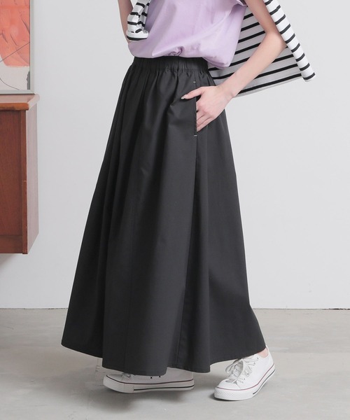 n'OrLABEL(ノアールレーベル)の「【機能素材】『イージーフレアスカート』(スカート・レディース・ブルーグリーン/ブラウン/ブラック・FREE)」の2枚目の写真