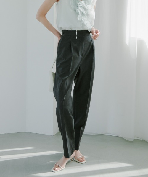 anuans（アニュアンス）の「スカーフレイヤーテーパードパンツ（その他パンツ・レディース・グレー/モカ・SMALL/MEDIUM）」の12枚目の写真