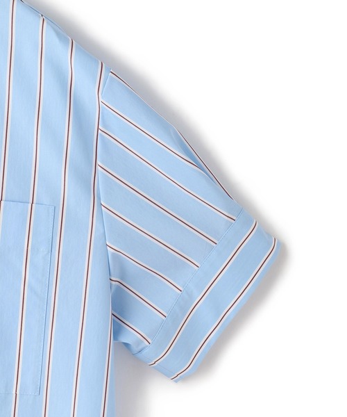 ADAM ET ROPE'(アダムエロペ)の「【サステナブル】バウンスカフステントラインシャツ(シャツ/ブラウス・レディース・ブルー系その他4/ブラック・FREE)」の16枚目の写真