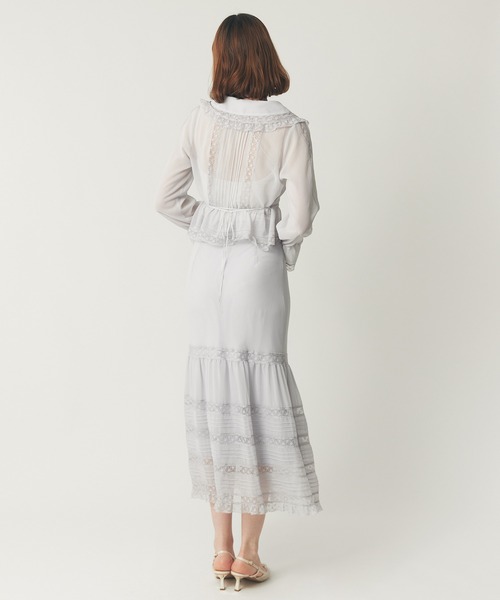 DEICY（デイシー）の「レースシフォンギャザースカート（スカート・レディース・アイボリー/ライトブルー/ベビーピンク・1/0）」の15枚目の写真