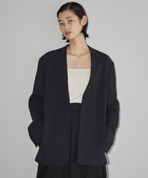 完売品　TODAYFUL ノーカラージャケット ブラック TODAYFUL（トゥデイフル）の「Collerless Twill Jacket（ノー