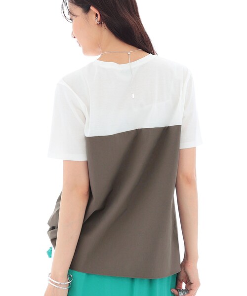 INDIVI(インディヴィ)の「【洗える】ビスチェレイヤード風トップス(Tシャツ/カットソー・レディース・ブラック/ブラック系4/グレー系4/ベージュ系4/オリーブ系3/キャメル・13/19/38/34/05/15 )」の18枚目の写真