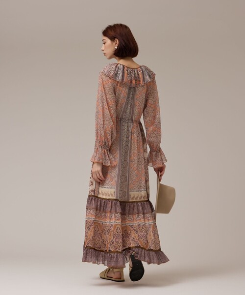 GRACE CONTINENTAL（グレースコンチネンタル）の「ペイズリープリントドレス（ワンピース・レディース・カーキ/オレンジ・38/36）」の17枚目の写真