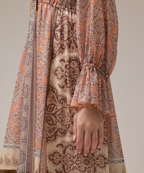 GRACE CONTINENTAL（グレースコンチネンタル）の「ペイズリープリントドレス（ワンピース・レディース・カーキ/オレンジ・38/36）」の20枚目の写真