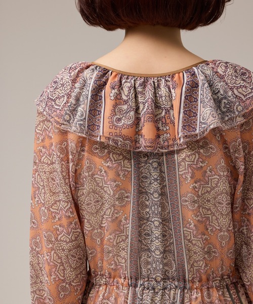 GRACE CONTINENTAL（グレースコンチネンタル）の「ペイズリープリントドレス（ワンピース・レディース・カーキ/オレンジ・38/36）」の10枚目の写真
