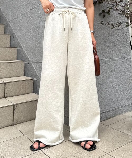 CIAOPANIC TYPY（チャオパニックティピー）の「裏毛ワイドスウェットパンツ/イージーパンツ（スウェットパンツ・レディース・グレー/オフホワイト/ブラック・SMALL/MEDIUM/LARGE）」の12枚目の写真