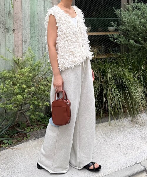 CIAOPANIC TYPY（チャオパニックティピー）の「裏毛ワイドスウェットパンツ/イージーパンツ（スウェットパンツ・レディース・グレー/オフホワイト/ブラック・SMALL/MEDIUM/LARGE）」の15枚目の写真