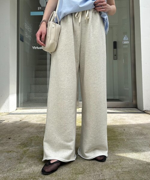 CIAOPANIC TYPY（チャオパニックティピー）の「裏毛ワイドスウェットパンツ/イージーパンツ（スウェットパンツ・レディース・グレー/オフホワイト/ブラック・SMALL/MEDIUM/LARGE）」の16枚目の写真