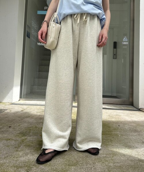 CIAOPANIC TYPY（チャオパニックティピー）の「裏毛ワイドスウェットパンツ/イージーパンツ（スウェットパンツ・レディース・グレー/オフホワイト/ブラック・SMALL/MEDIUM/LARGE）」の17枚目の写真
