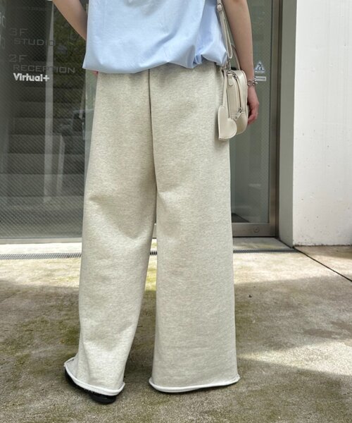 CIAOPANIC TYPY（チャオパニックティピー）の「裏毛ワイドスウェットパンツ/イージーパンツ（スウェットパンツ・レディース・グレー/オフホワイト/ブラック・SMALL/MEDIUM/LARGE）」の20枚目の写真