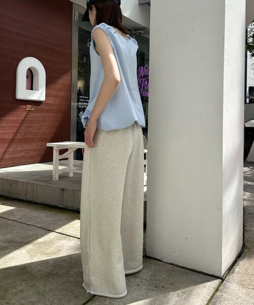 CIAOPANIC TYPY（チャオパニックティピー）の「裏毛ワイドスウェットパンツ/イージーパンツ（スウェットパンツ・レディース・グレー/オフホワイト/ブラック・SMALL/MEDIUM/LARGE）」の22枚目の写真