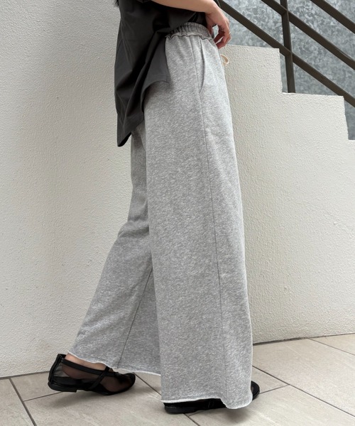CIAOPANIC TYPY（チャオパニックティピー）の「裏毛ワイドスウェットパンツ/イージーパンツ（スウェットパンツ・レディース・グレー/オフホワイト/ブラック・SMALL/MEDIUM/LARGE）」の8枚目の写真