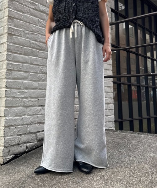 CIAOPANIC TYPY（チャオパニックティピー）の「裏毛ワイドスウェットパンツ/イージーパンツ（スウェットパンツ・レディース・グレー/オフホワイト/ブラック・SMALL/MEDIUM/LARGE）」の10枚目の写真
