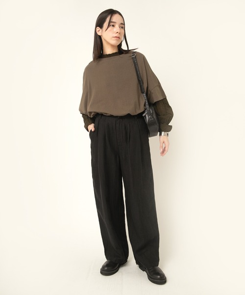 RNA-N(アールエヌエーエヌ)の「M2495 ガーメントダイルーズT(Tシャツ/カットソー・レディース・ブラック/オレンジ/キナリ/オリーブ・FREE)」の10枚目の写真