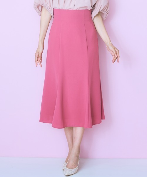 marun（マルン）の「＜大きいサイズ＞ハイウエストレースアップマーメードスカート marun（スカート・レディース・ピンク/ブラック・LL/L/5L/4L/3L）」の9枚目の写真