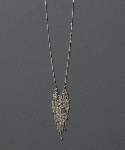 SAMH by LILAS】 チェーンフリンジ7cmネックレス SV（ネックレス