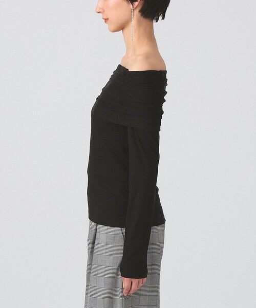 Ray BEAMS(レイビームス)の「リブ ギャザー オフショルダー Tシャツ(Tシャツ/カットソー・レディース・ブラック/レッド/ホワイト系その他6・ONE SIZE)」の20枚目の写真