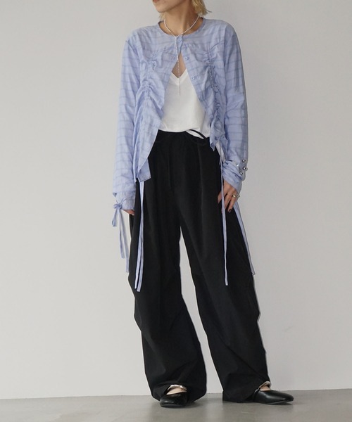 ツインドローストリング デザインブラウス chw25a021