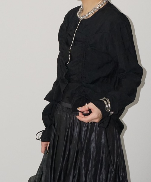 ツインドローストリング デザインブラウス chw25a021