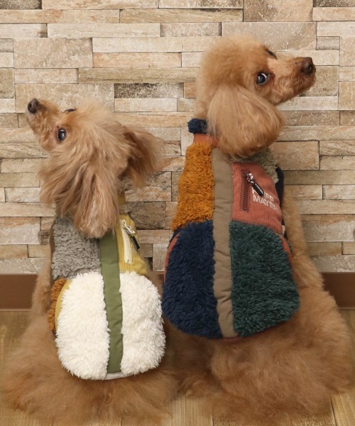 KRIFF MAYER（クリフメイヤー）の「【犬服･防寒】DOGシャギーボアベスト（ペットウェア・レディース・ネイビー/その他5/ブラウン/グリーン/カラフル/ブラック/ナチュラル/グレー・LARGE/XX-LARGE/SMALL/MEDIUM/X-LARGE）」の13枚目の写真