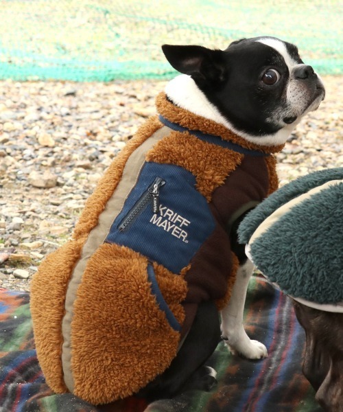 KRIFF MAYER（クリフメイヤー）の「【犬服･防寒】DOGシャギーボアベスト（ペットウェア・レディース・ネイビー/その他5/ブラウン/グリーン/カラフル/ブラック/ナチュラル/グレー・LARGE/XX-LARGE/SMALL/MEDIUM/X-LARGE）」の14枚目の写真