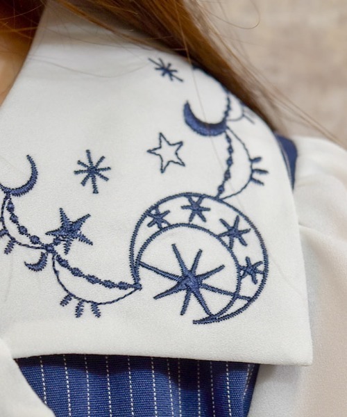 星座刺繍アシメドッキングワンピース（ワンピース）｜axes femme