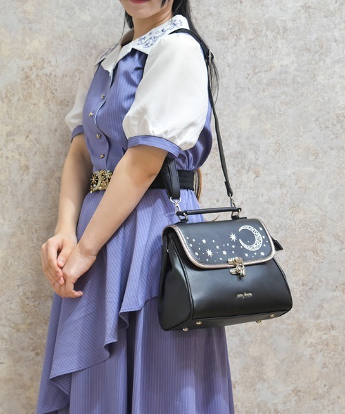 axes femme（アクシーズファム）の「星座刺繍アシメドッキングワンピース（ワンピース・レディース・ネイビー/パープル/サックスブルー・FREE）」の13枚目の写真