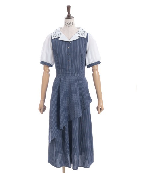 axes femme（アクシーズファム）の「星座刺繍アシメドッキングワンピース（ワンピース・レディース・ネイビー/パープル/サックスブルー・FREE）」の14枚目の写真