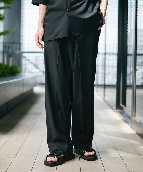 STUDIOUS(�X�e���f�B�I�X)�́ySTUDIOUS�zCOOL WOOL WIDE SLACKS / �������E�[��(�X���b�N�X)